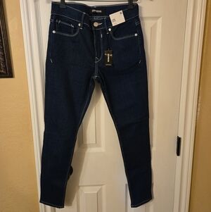 Express Dark Blue Women Jeans 4 Short Mid Rise